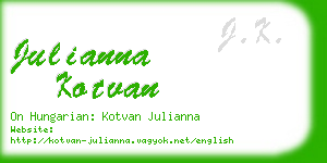 julianna kotvan business card